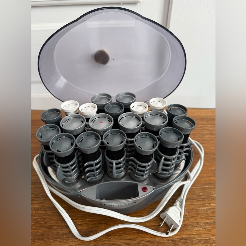 Remington HairSetter Ionic Velvet Hot Rollers Curlers Set - with clips
